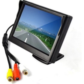 Resim Cdwishbest Yalnızca Siyah Monitör Stili 5 Inç Tft LCD Ekran Araba Monitörü HD800 * 480 2 Video Girişli Geri Park Monitörü, Dikiz Kamerası Isteğe Bağlı (Yurt Dışından) 
