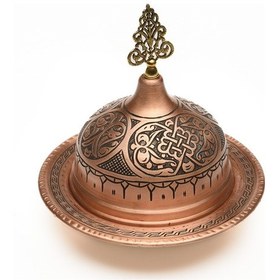 Resim Dmt Gaziantep Bakır 16 Cm El İşlemesi El Yapımı Kahve Yanı Sunumluk Lokumluk-çerezlik 
