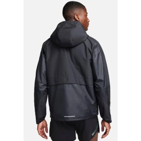 Resim Nike Running Storm Fit Windrunner Hoodie Jacket Erkek Su Itici Kapüşonlu Reflektörlü Yürüyüş Koşu Ceketi Siyah 