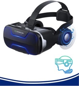 Resim VR Shinecon G02ed 3d Kulaklıklı Sanal Gerçeklik Gözlüğü 4.7-6.6 Inç Akıllı Telefonlarla Panoramik 