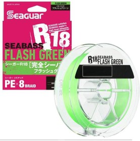 Resim Seaguar R18 Seabass Pe X8 0.6pe 0.128mm 150m İp Misina Flash Gree 