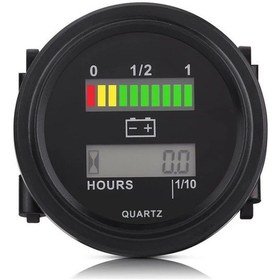 Resim Chuangyinshop Variant1 Senyar 12v 24v 36v 48v 72v Led Dijital Pil Göstergesi Saat Metreli Araç Batarya Ölçer 