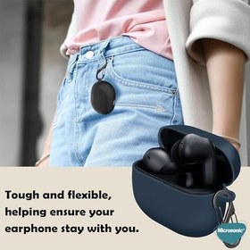 Resim Microsonic Xiaomi Redmi Buds 4 Pro için Kılıf Askılı Mat Silikon Siyah [Redmi Buds 4 Pro ile Uyumlu Kılıf - Siyah] 