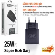 Resim Subzero Sg63 25w Pd Turbo Type-c Girişli Ev Şarj Başlığı 
