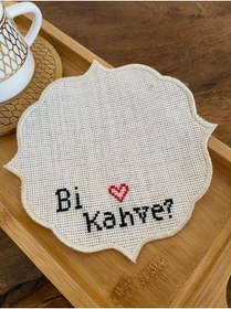 Resim Tasu offical El Emeği Kahve Altı Sunumluk Peçete , Çeyizlik Peçete 2 Li Set 