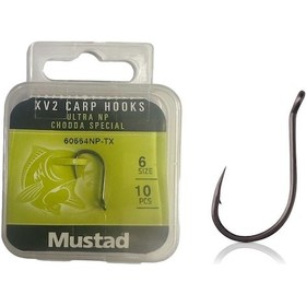 Resim Mustad Xv2 Carp Chodda Special No:6 Sazan İğnesi 10 Adet 