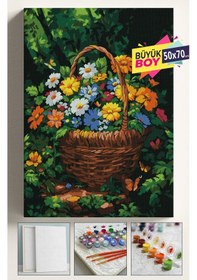 Resim Sayılarla Boyama Seti Numaralı Tuval Fırça Boya Dahil Kasnaklı Set 50x70 Cm - Çiçeksepeti 