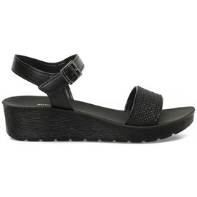 Resim Polaris 409064.z6fx Siyah Kadın Dolgu Topuk Sandalet 000000000102251880 Siyah 