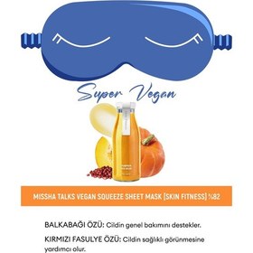 Resim Missha Bir Görünüm Sunan Vegan Uyku Maskesi Talks Vegan Squeeze Pocket Sleeping Mask(Skin Fitness) 