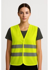 Resim Altınmakas Reflektörlü Fosforlu Sarı İş Güvenliği İşçi Yeleği 