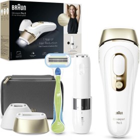 Resim Braun 400.000 Atım IPL Silk expert Pro 5 Evde Tüy Alma, Çanta, Venus Tıraş Makinesi, 2 Başlık ile The Cee 