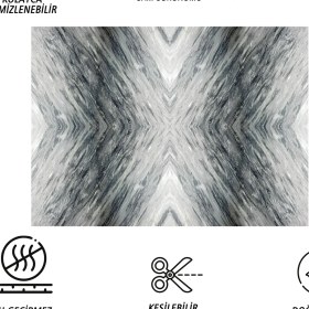 Resim Tink Kendinden Yapışkanlı Çizgili Gri Mermer Desenli Pvc Panel 41X62 cm (12 Adet) 3 M² 