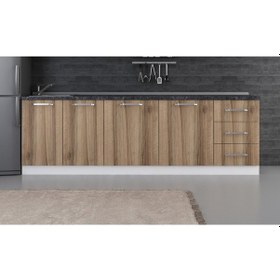Resim Minar 260 Cm Mutfak Dolabı Beyaz Dore 260-D1-Alt Modül Beyaz 