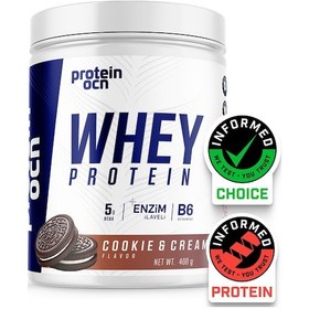 Resim Proteinocean Whey Protein Cookie & Cream - 400g - 16 Servis 