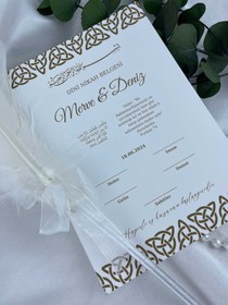 Resim Desenli Dini Nikah Belgesi 