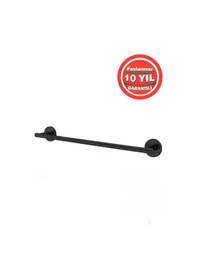 Resim Çelik Banyo Paslanmaz Pirinç Mat Siyah Flora 60 Cm Uzun Havluluk Siyah 