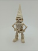 Resim shop Uzun Şapkalı Sakallı İskelet Cüce Figürü - 3D Baskı Dekoratif Obje 