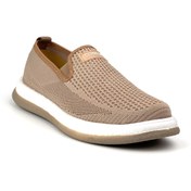 Resim KAJILA Erkek Bej Çok Hafif Triko Bağcıksız Esnek Hafif Günlük Casual Sneaker Spor Ayakkabı 