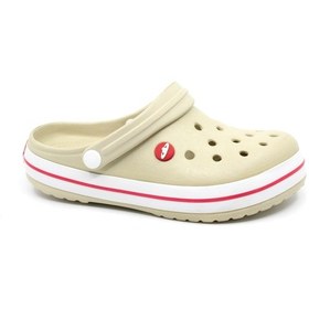 Resim Akınal Bella 195 Altın Bej-beyaz-kırmızı Sabo Terlik Bej-koyu Bej 