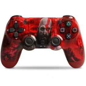 Resim Dobe PS4-PC-Android BOX-Android-IOS Telefon Tablet Uyumlu God Of War Temalı Titreşim Bluetooth Oyun Kolu 