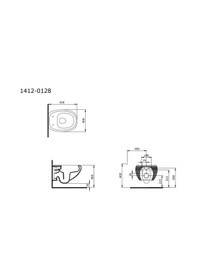 Resim Bocchi Strata Asma Rimless Klozet Mat Siyah Kapak Dahil 1412-004-0128 Çok Renkli 