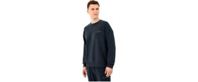 Resim Skechers M Loose Crewneck Sweatshirt Erkek Siyah Sweatshirt S2510041-3817 