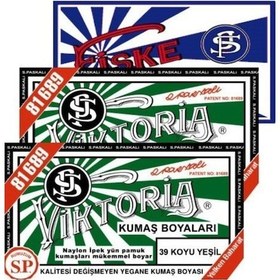 Resim Viktoria Kumaş Boyası Koyu Yeşil 2pk Fiske Sabitleme 1pk 