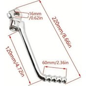 Resim Cloudstore 16mm Gümüş Motosiklet Kick Starter Kolu Dayanıklı Alüminyum Ergonomik Tasarım 