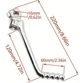 Resim Cloudstore 16mm Gümüş Motosiklet Kick Starter Kolu Dayanıklı Alüminyum Ergonomik Tasarım 