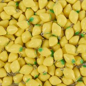 Resim 10 Adet Canlı Sarı Limon Şeklinde Reçine Süsler Yeşil Saplarla, DIY Takı Yapımı İçin İdeal - Küpeler, Anahtarlıklar & Bilezikler İçin Mükemmel, Takı Yapımı İçin Süsler 