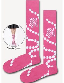 Resim You Glow Girl Pembe Dizaltı Çorap Pembe 