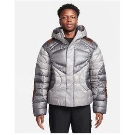 Resim Nike Sportswear Tech Pack Therma-fıt Adv Bol Kesimli Su Tutmaz Kapüşonlu Erkek Ceketi Gri 