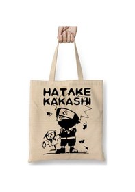 Resim Toyaso Hatake Kakashi Naruto Anime Beyaz Bez Çanta Uzun Saplı Alışveriş Çantası Plaj Çantası Beyaz 