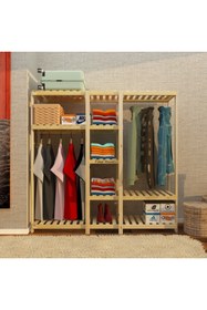 Resim Fokai Wood Bado - Açık Ahşap Gardırop 