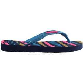 Resim Kids Slim Glitter Trendy Navy Blue/turquoise Çocuk Terlik 4146976-1327-2159 Lacivert 