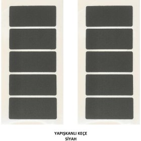 Resim Pasific Zemin Koruyucu 40X90 mm Siyah Keçe, Ses ve Çizik Önleyici Siyah Mobilya Keçesi 2 Adet 