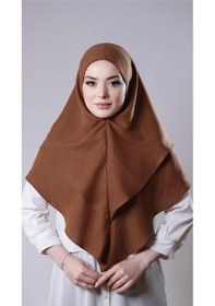 Resim Hürrem Bone Taba Pratik Hazır Geçmeli Tesettür Eşarp Pamuk Caz Kumaş Çift Katlı Düz Hijab 2303 33 