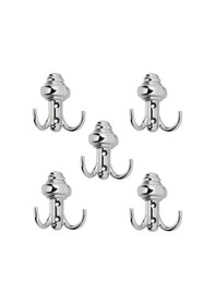 Resim Sarıklı Vestiyer Askı Dolap Mobilya Askılığı Parlak Krom (5 Li Pa Krom 