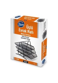 Resim Bion Perfore 3'lü Evrak Rafı Siyah 