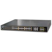 Resim Yönetilebilir Gigabit PoE Switch (Gigabit PoE Managed Switch)&lt;br&gt;24 x 10/100/1000Base-T IEEE 8 Planet