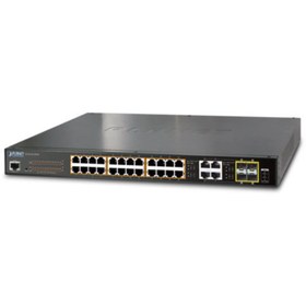 Resim Yönetilebilir Gigabit PoE Switch (Gigabit PoE Managed Switch)&lt;br&gt;24 x 10/100/1000Base-T IEEE 8 Planet