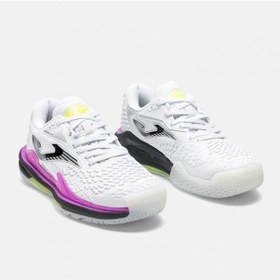 Resim Joma Ace Kadın Toprak Kort Tenis Ayakkabısı Beyaz Mor Tacels2602c 