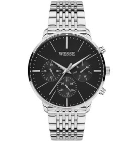 Resim Wesse Wwg401103ssa Quartz Çelik Gri Siyah Kadran 42 Mm Erkek Kol Saati Gri 