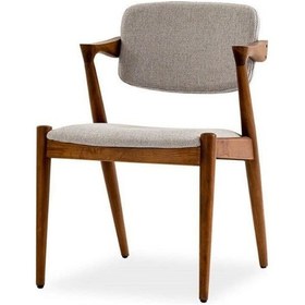 Resim Giza Ahşap Bohem Sandalye Ceviz - Beyaz 