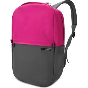 Resim Pofoko Çok Fonksiyonlu Çİft Renkli Sırt Çantası - Pembe / Gri (Yurt Dışından) 