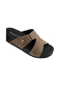 Resim Muya Orka Anatomik Taban Topuk Dikeni Erkek Terlik Vizon 