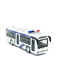 Resim Açılır Kapılı Sesli Ve Işıklı Polis Otobüsü - 20 Cm Şehir Hizmet Aracı - Oyuncak Belediye Otobüsü Çok Renkli 