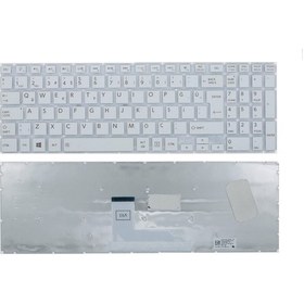 Resim Toshiba Uyumlu Satellite L50-B-1NG L50-B-1NH L50-B-1NJ Klavye Beyaz TR 