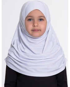 Resim Hürrem Bone Beyaz Pratik Hazır Geçmeli Çocuk Tesettür Bone Sandy Kumaş Kendin Beyaz 