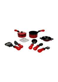 Resim Çocuklar İçin 10 Parça Oyuncak Mutfak Seti Renkli Evcilik Aksesuarları 